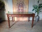 Antieke 2-zijdige schrijftafel, partners desk, bureau, Huis en Inrichting, Bureaus, Ophalen of Verzenden