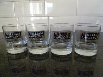 4 st. William Lawson's Scotch Whisky glazen beschikbaar voor biedingen