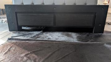 tv kast tv meubel 180 x 50 x 50 eiken zwart massief l