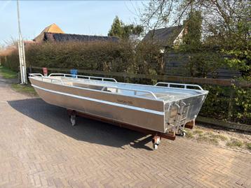Nieuwe Vaartjes 500 aluminium platbodem, zelflozend! beschikbaar voor biedingen
