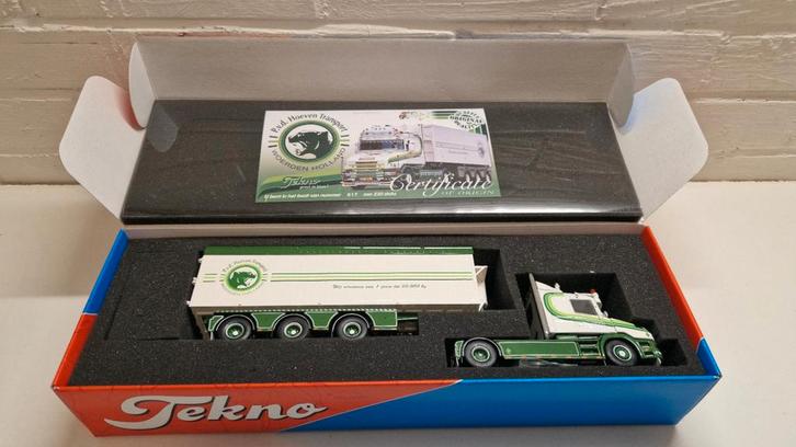Tekno Scania T144 v8 530 Patrick vd Hoeven - Zeldzaam!, Hobby en Vrije tijd, Modelbouw | Auto's en Voertuigen, Zo goed als nieuw
