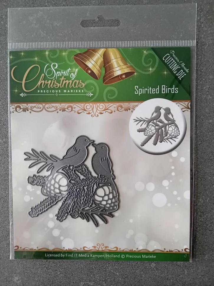 *Precious Marieke Spirit of Christmas snijmal "Birds" nieuw, Hobby en Vrije tijd, Kaarten | Zelf maken, Nieuw, Pons of Mal, Kerst