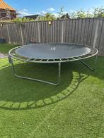 Trampoline 3m, speelhuisje en hekwerk, Ophalen, Gebruikt, Hout