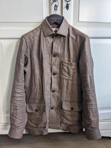100 Hands tobacco linen shirt jacket it48 bijna nieuw beschikbaar voor biedingen
