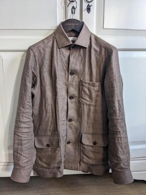 100 Hands tobacco linen shirt jacket it48 bijna nieuw, Kleding | Heren, Jassen | Zomer, Zo goed als nieuw, Maat 48/50 (M), Bruin