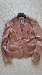 SLUIS LEDER DAMES COLBERTJE ECHT LEER COGNAC KLEUR MAAT XL, Bruin, Maat 46/48 (XL) of groter, Sluis leder, Nieuw