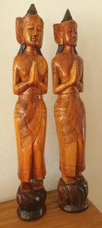 2 prachtige grote houten beelden van dezelfde tempel godin, Ophalen of Verzenden
