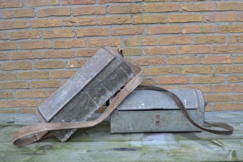 Zinken loodgieters tassen BLOSSOM BROCANTE, Antiek en Kunst, Curiosa en Brocante, Ophalen of Verzenden