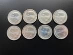 Nederland Maxima Willem - Alexander Tien Euro 8 stuks, Setje, Koningin Beatrix, Zilver, Ophalen of Verzenden