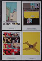 4x Humo Prenten Instituut Schroevers Gesigneerd Joost Swarte, Verzenden, Zo goed als nieuw, Plaatje, Poster of Sticker
