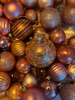 Leuke oudroze / gouden kerstballen, Diversen, Kerst, Ophalen of Verzenden, Zo goed als nieuw