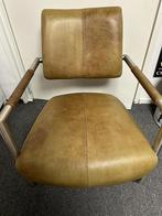 Bruine cognac kleur fateuil metk xooon, Huis en Inrichting, Fauteuils, Ophalen of Verzenden, Zo goed als nieuw, 75 tot 100 cm