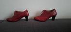 Gabor rode pumps met veter 39 mt 6, Ophalen of Verzenden, Zo goed als nieuw, Rood