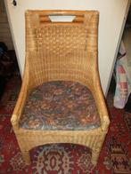 4 rieten eetkamer stoelen, Huis en Inrichting, Stoelen, Ophalen, Riet, Gebruikt, Bruin