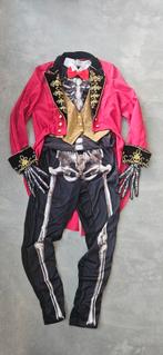 Halloween skelet ringmaster kostuum, Ophalen of Verzenden, Zo goed als nieuw, 158 t/m 164, Jongen of Meisje