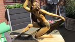 Art deco beeld dame Melani 682 1920/1930 danseres tamboerijn, Antiek en Kunst, Ophalen