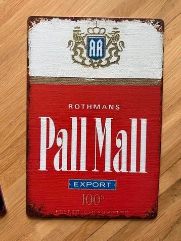 Rothmans Pall Mall  Bord Decoratiebord. 30 bij 20 cm beschikbaar voor biedingen