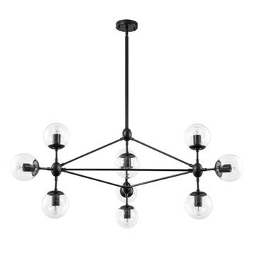 10-light Mid-Century Modern Linear Sputnik Glass Bulb Kro beschikbaar voor biedingen