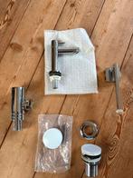 Nieuw - Complete chroom badkamer kraan/toiletset, Ophalen of Verzenden, Zo goed als nieuw, Wit