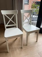 Ingolf Ikea eetkamerstoel wit, Huis en Inrichting, Stoelen, Ophalen, Zo goed als nieuw, Wit, Twee