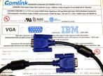 COMLINK-II VGA Kabel D-Sub HD-15 pin Male 1.8M Cable Stekker, Ophalen of Verzenden, Nieuw