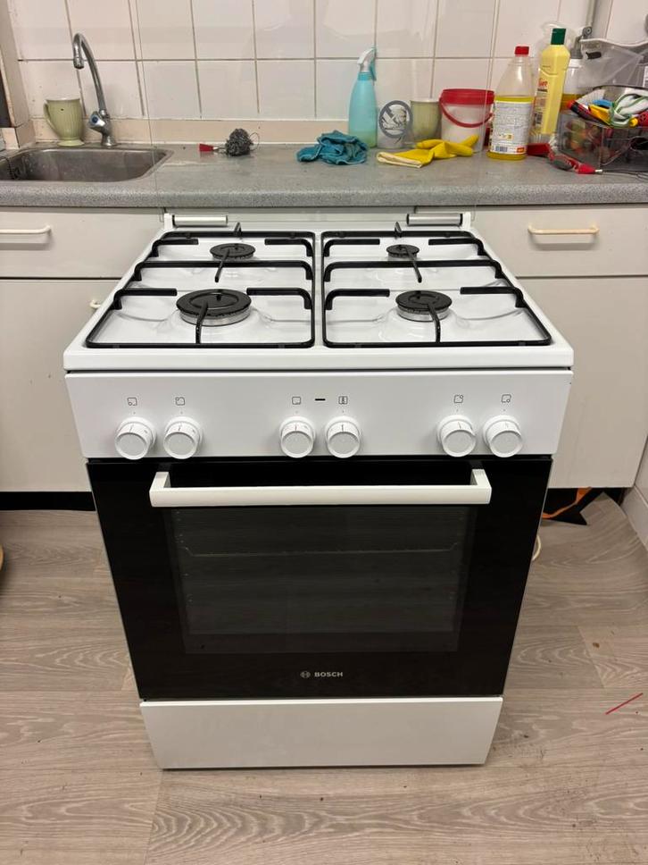 Bosch Gasfornuis - Elektrische Oven - HeteLucht - Grill, Witgoed en Apparatuur, Fornuizen, Zo goed als nieuw, Vrijstaand, Gas