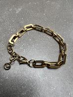 CLOSED FOREVER PAPERCLIP VERGULD STAINLESS STEEL ARMBAND, Ophalen of Verzenden, Zo goed als nieuw, Goud, Staal
