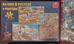 Jan van Haasteren Puzzel - 3x1000 stukjes, Ophalen of Verzenden, 500 t/m 1500 stukjes, Gebruikt