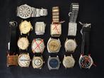 Diverse vintage horloges voor reparatie, Overige merken, Staal, Gebruikt, Polshorloge