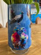 Vaas met duiven, Ophalen of Verzenden, Nieuw, Glas, Minder dan 50 cm
