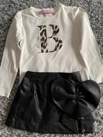 Miss blumarine lederlook rokje 4 en bijpassend shirt 6 jaar, Meisje, Ophalen of Verzenden, Zo goed als nieuw, Miss blumarine