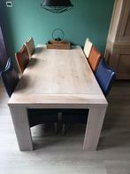 Eettafel incl 6 stoelen., Gebruikt, Ophalen