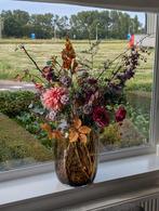 3 vazen met kunstbloemen, Ophalen, Zo goed als nieuw