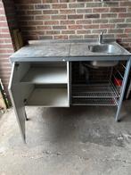 Wasbak met kraan en tkastje  voor schuur, Ophalen, Gebruikt, Wastafel