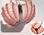 Glazen Engelse schelp hanglamp en bijpassende wandlamp, Antiek en Kunst, Ophalen of Verzenden