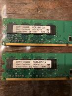 2x MDT 1GB DDR2 Geheugen, Computers en Software, RAM geheugen, Gebruikt, Ophalen of Verzenden, DDR2, Desktop