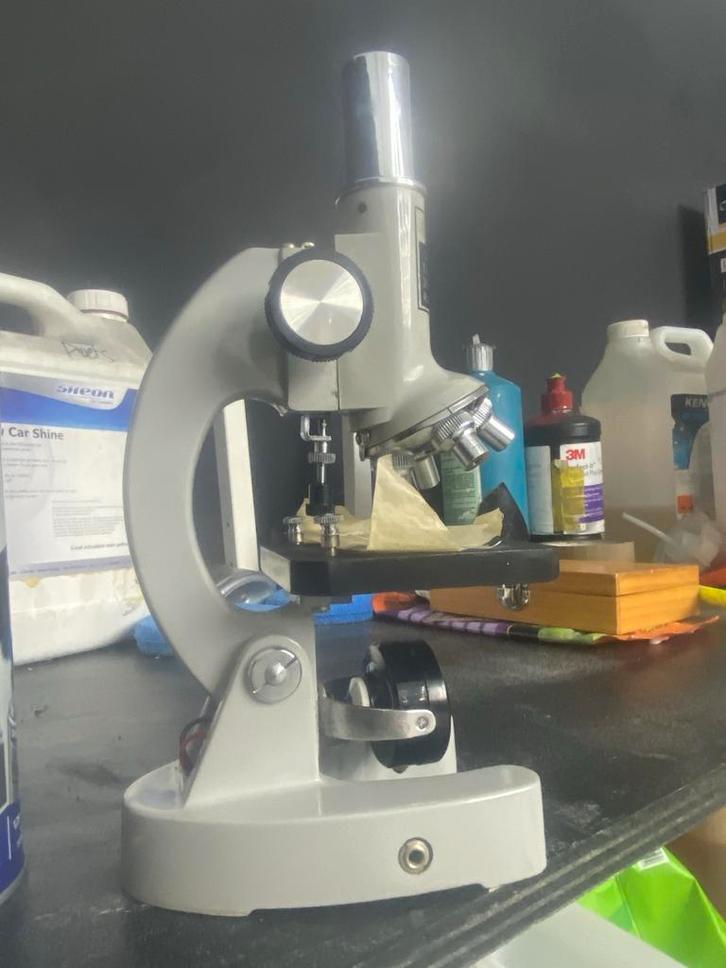 Vintage Biologische Microscoop met Accessoires, Audio, Tv en Foto, Optische apparatuur | Microscopen, Gebruikt, Biologische microscoop