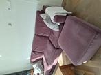 Bankstel en 2 fauteuils + hocker GRATIS, Huis en Inrichting, Ophalen, Gebruikt