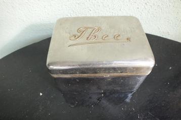 VERZILVERD VINTAGE THEEDOOSJE beschikbaar voor biedingen