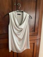 Zijden top Anneclaire watervalhals champagne kleur Pauw, Maat 38/40 (M), Overige kleuren, Nieuw, Ophalen of Verzenden