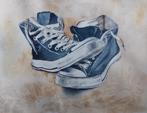 aquarel vintage gymschoenen, Ophalen of Verzenden