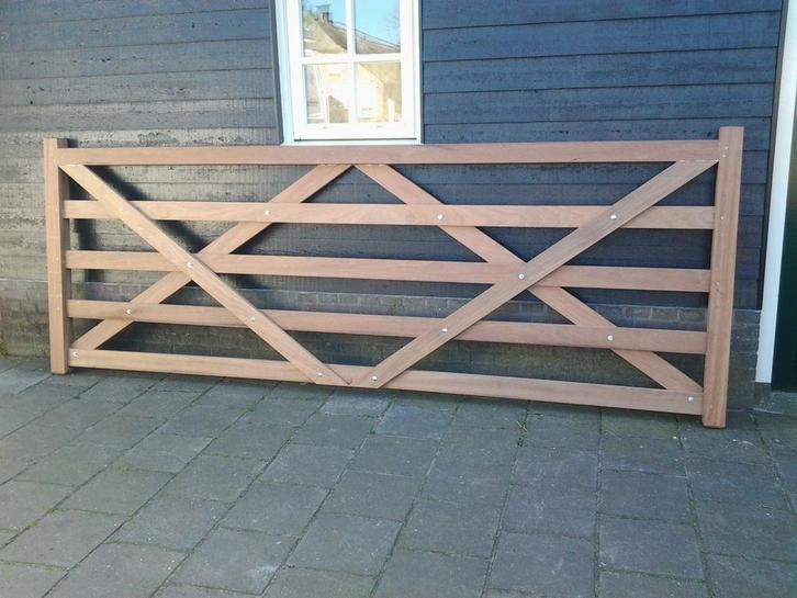 Poort tuinhek tuinpoort Boerenlandhek erfscheiding oprit, Tuin en Terras, Tuinpoorten, Nieuw, Draaipoort, Hout, Ophalen of Verzenden