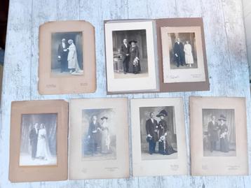 Oude trouwfoto's en groeps foto's. beschikbaar voor biedingen