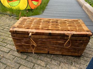 Vintage Rotan Opbergkist beschikbaar voor biedingen