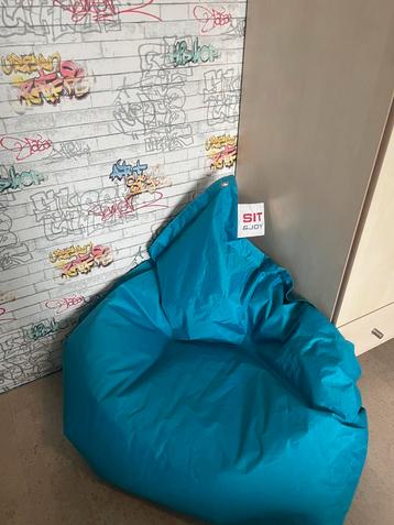 Mooie aquablauwe zitzak Sit&Joy beschikbaar voor biedingen