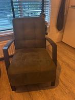 2 groene fauteuils zgan, Huis en Inrichting, Fauteuils, Ophalen, Hout, 75 tot 100 cm, Zo goed als nieuw