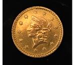 1853 Gouden 1 Dollar Liberty Head Munt, Ophalen of Verzenden, Noord-Amerika, Losse munt, Goud