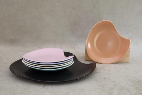 Gebakstel Huizen Holland pastel jaren 50  vintage, Antiek en Kunst, Antiek | Servies los, Ophalen of Verzenden