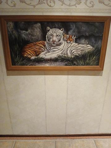 Schilderij van een Tijger beschikbaar voor biedingen