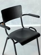 Retro eetkamerstoelen nieuw schoolstoelen armstoel prijs ps, Bruin, NL, Ophalen of Verzenden, Metaal
